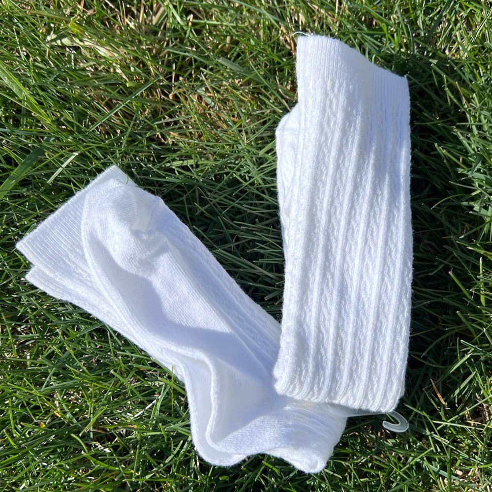 NWOT Carters 2-Pack White Knee-High Socks